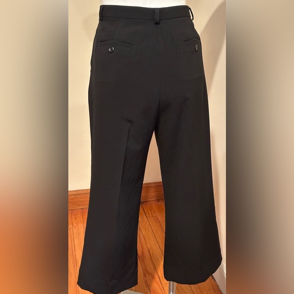 STUDIO WORKS Black Straight Wide Leg. Short Length Dress Pants Sz 12 - Picture 3 of 14